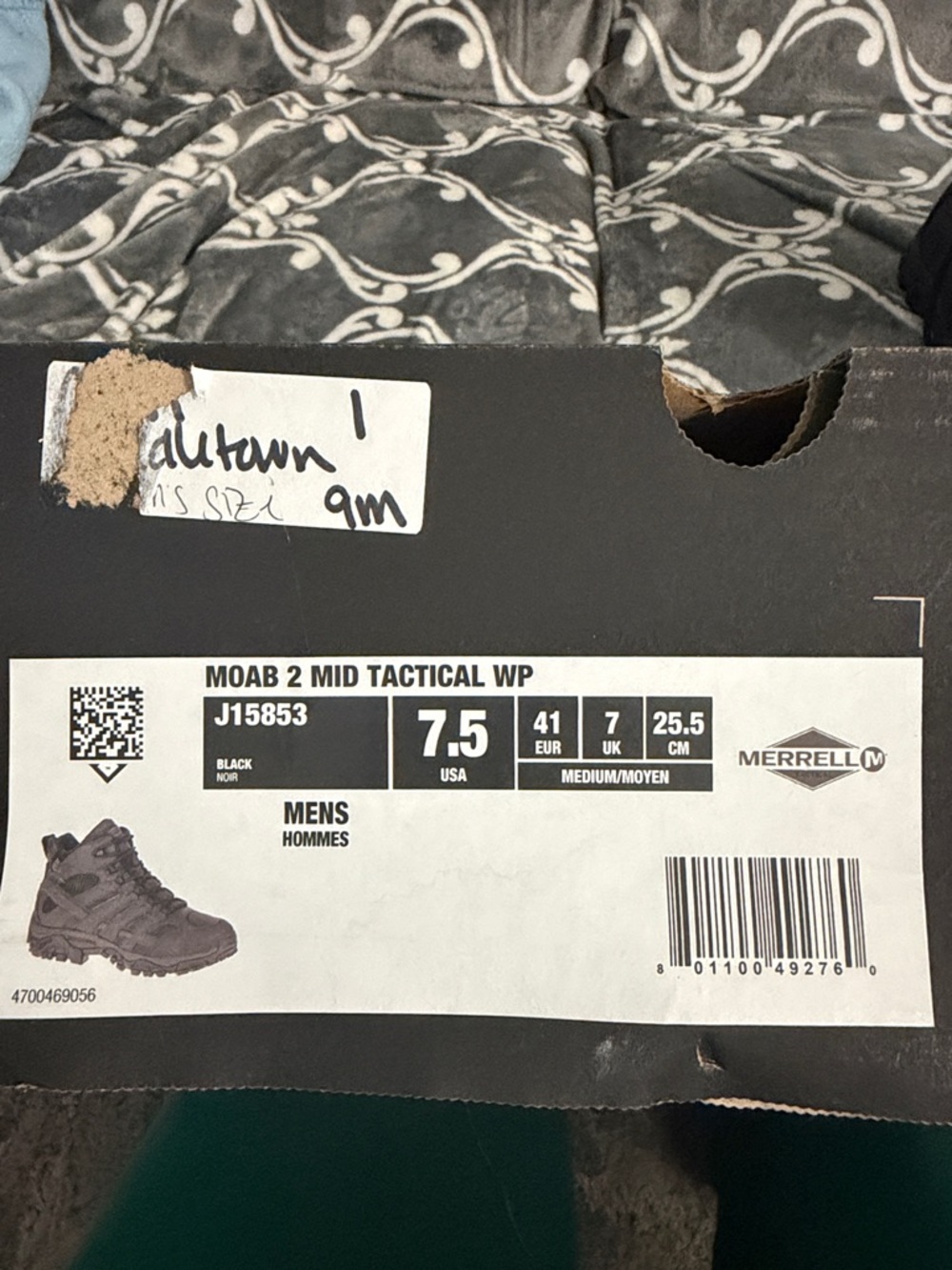 Merrell Men's Black Tactical Hiking Boots - Picture 6 of 6